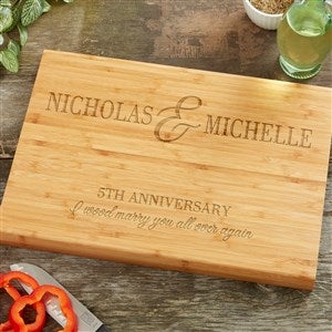 Eternal Love Personalized Bamboo Anniversary Cutting Boards - 47320