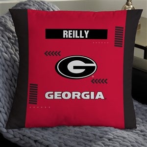 NCAA Georgia Bulldogs Classic Personalized Throw Pillow