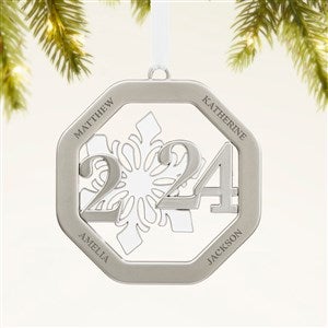 2024 Snowflake Year Personalized Metal Ornament - 47478