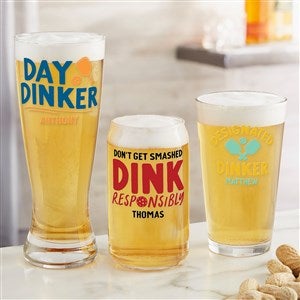 Pickleball Personalized Beer Glasses - 47514