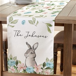 Floral Bunny Personalized Easter Table Runner  - 47592