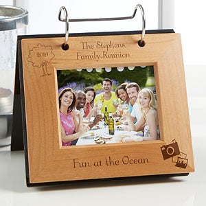 Personalized Wood Photo Flip Album