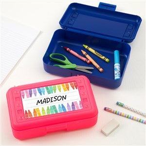 Watercolor Crayons Personalized Pencil Box - 47784