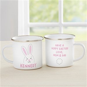 Bunny Face Personalized Kids Enamel Mug - Small