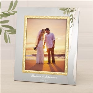 Wedding Personalized Silver & Gold Hammered Frame - 8 X 10