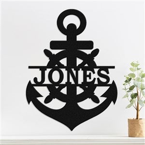 Personalized Anchor Steel Sign- Black