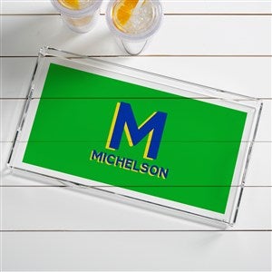 Shadow Monogram Personalized Acrylic Serving Tray - 48052