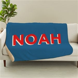 Shadow Name Personalized 60x80 Sherpa Blanket