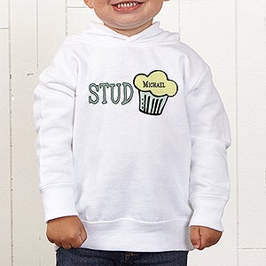 Stud Muffin Personalized Toddler Hooded Sweatshirt