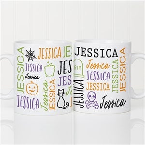 Halloween Repeating Name Personalized Coffee Mug - Extra Large - 48167