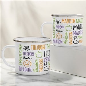 Halloween Repeating Name Personalized Camping Mugs - 48169