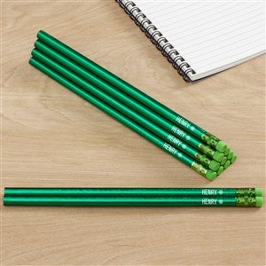 Personalized Halloween Icons Pencil Set - Green