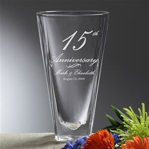 Everlasting Love Anniversary Etched Crystal Vase - 48362