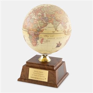 Engraved Logo Old World Solar Globe - 48538