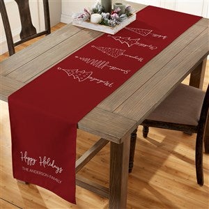 Scripted Christmas Tree Personalized Table Runner - 48554