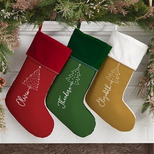 Scripted Christmas Tree Personalized Christmas Stockings - 48557