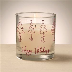 Scripted Christmas Tree Personalized 8oz Glass Candle - 48566