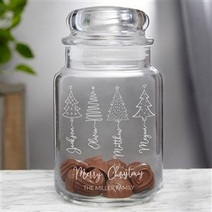 Scripted Christmas Tree Engraved Candy Jar - 48567