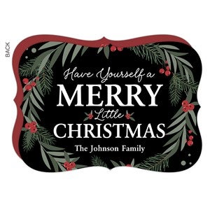 Yuletide Wreath Personalized Holiday Card - 48673