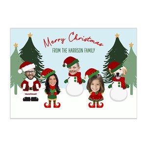 Christmas Character Personalized Photo Holiday Card  - 48675