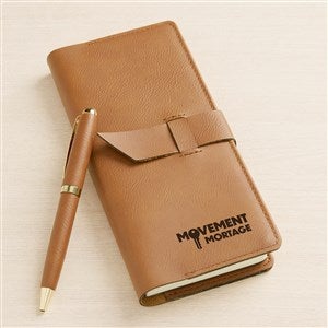 Personalized Logo Leatherette Pocket Journal  - 48710