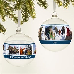 Family Photo Personalized Glass Bulb Ornament - 48781