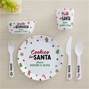 Cookies for Santa Personalized Kids Christmas Dinnerware - 48782