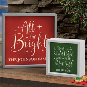 All Is Bright Personalized LED Light Shadow Box - 48783