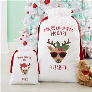 Build Your Own Personalized Christmas Drawstring Santa Sack  - 48791