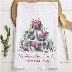 Holiday Moments Personalized Christmas Photo Tea Towel - 48801