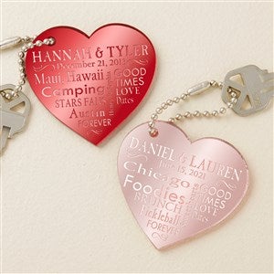 Our Life Together Personalized Heart Shape Acrylic Keychain - 48855