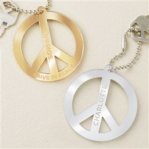 Peace Sign Personalized Acrylic Keychain - 48862