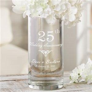 Years Together Anniversary Engraved Glass Vase - 48998