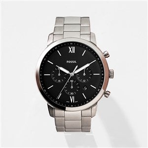 Engraved Logo Fossil Neutra Chrono Silver Watch - 49029