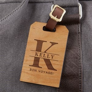 Lavish Last Name Personalized Wood Luggage Tag - 49040