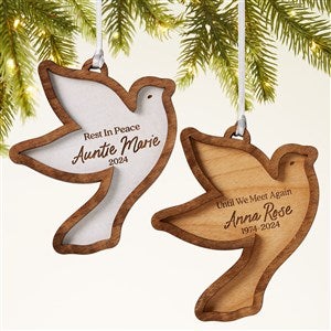 Memorial Dove Personalized 2 Piece Wood Ornament - 49073