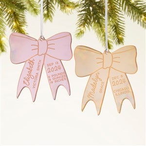 Baby Bow Personalized Acrylic Ornament - 49088