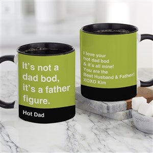 Dad Bod Personalized Coffee Mug - Black