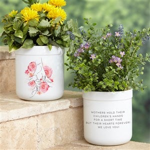 Mother's Loving Hand Personalized Outdoor Flower Pot