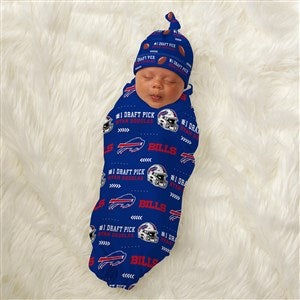 NFL Buffalo Bills Personalized Baby Hat & Receiving Blanket Set - 49310