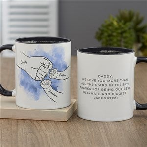 Dad's Fist Bump Personalized Coffee Mug - Black