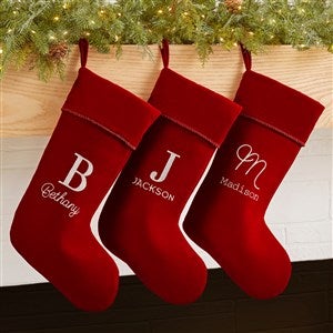 Joyful Name Embroidered Christmas Stocking - 49410