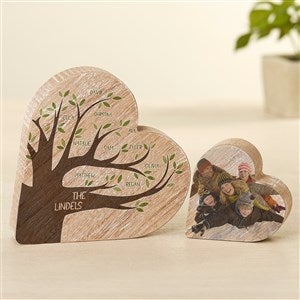 Family Tree Personalized Wooden Heart - 49431