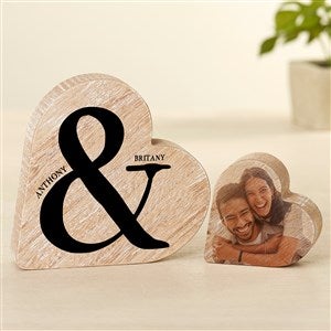 You & I Personalized Wood Heart Keepsake Gift - 49437