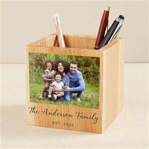 Personalized Photo Wooden Pencil Holder - 49466
