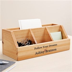 Inspirational Quotes Personalized Wooden Desk Organizer - 49481