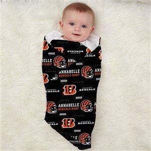 NFL Cincinnati Bengals Personalized Baby Hat & Receiving Blanket Set