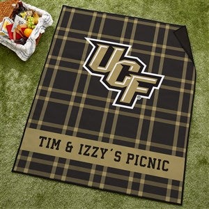 NCAA UCF Knights Personalized Plaid Picnic Blanket - 49514