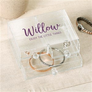 Scripty Style Personalized Acrylic Jewelry Box - 49524