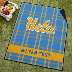 NCAA UCLA Bruins Personalized Plaid Picnic Blanket - 49546